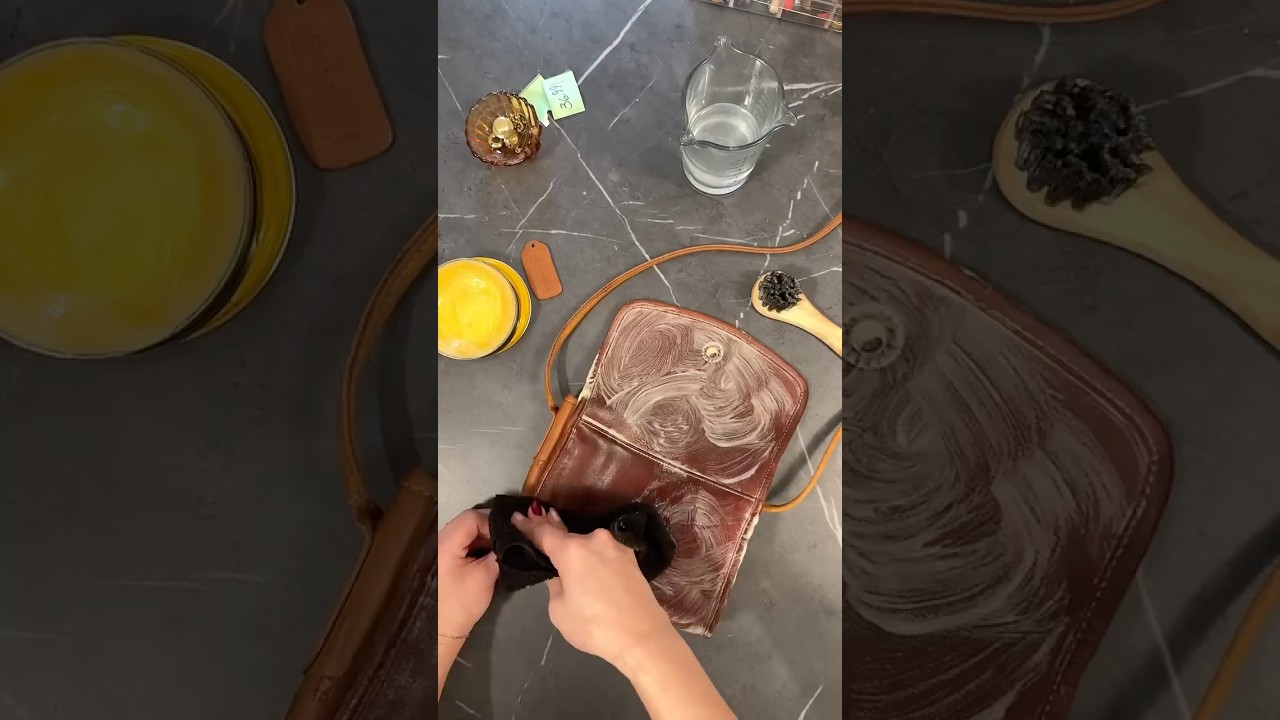 Fixing up a thrifted vintage coach bag #thriftflip #howto #coachbag #restoration #diy