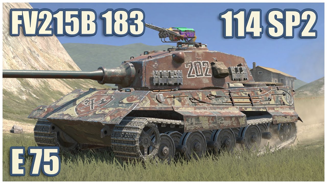 E 75 Berserker, 114 SP2 & FV215b 183 • WoT Blitz Gameplay