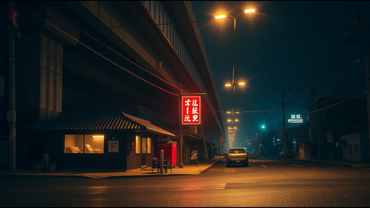 Neon Rain Japanese at Midnight 🌧️ Calm Lo-Fi for Deep Sleep & Late Night Peace