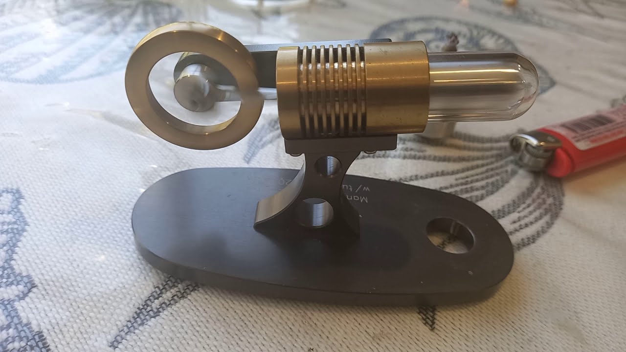 Three moving parts engine! Kontax Manson type hot air engine. Tungsten Disulphide piston coating