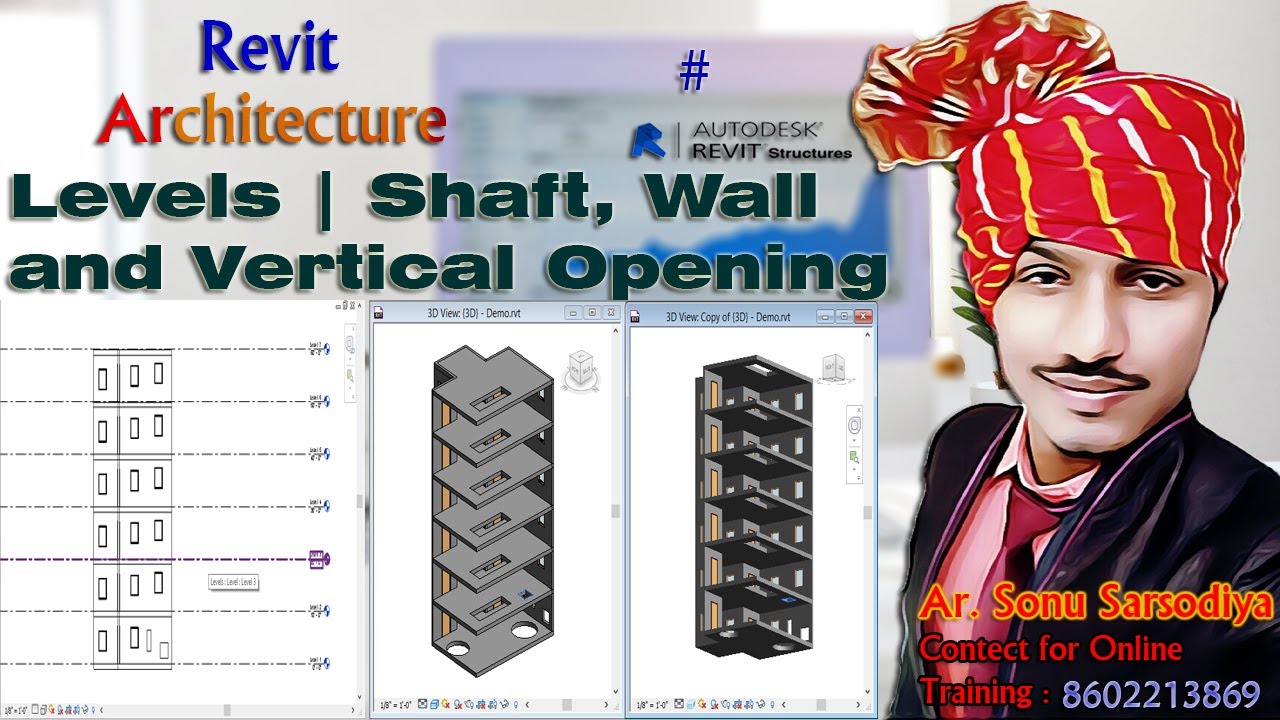 Level | Shaft Opening | Wall Opening | Vertical Opening | Revit Architecture | Revit Tutorial | Sonu