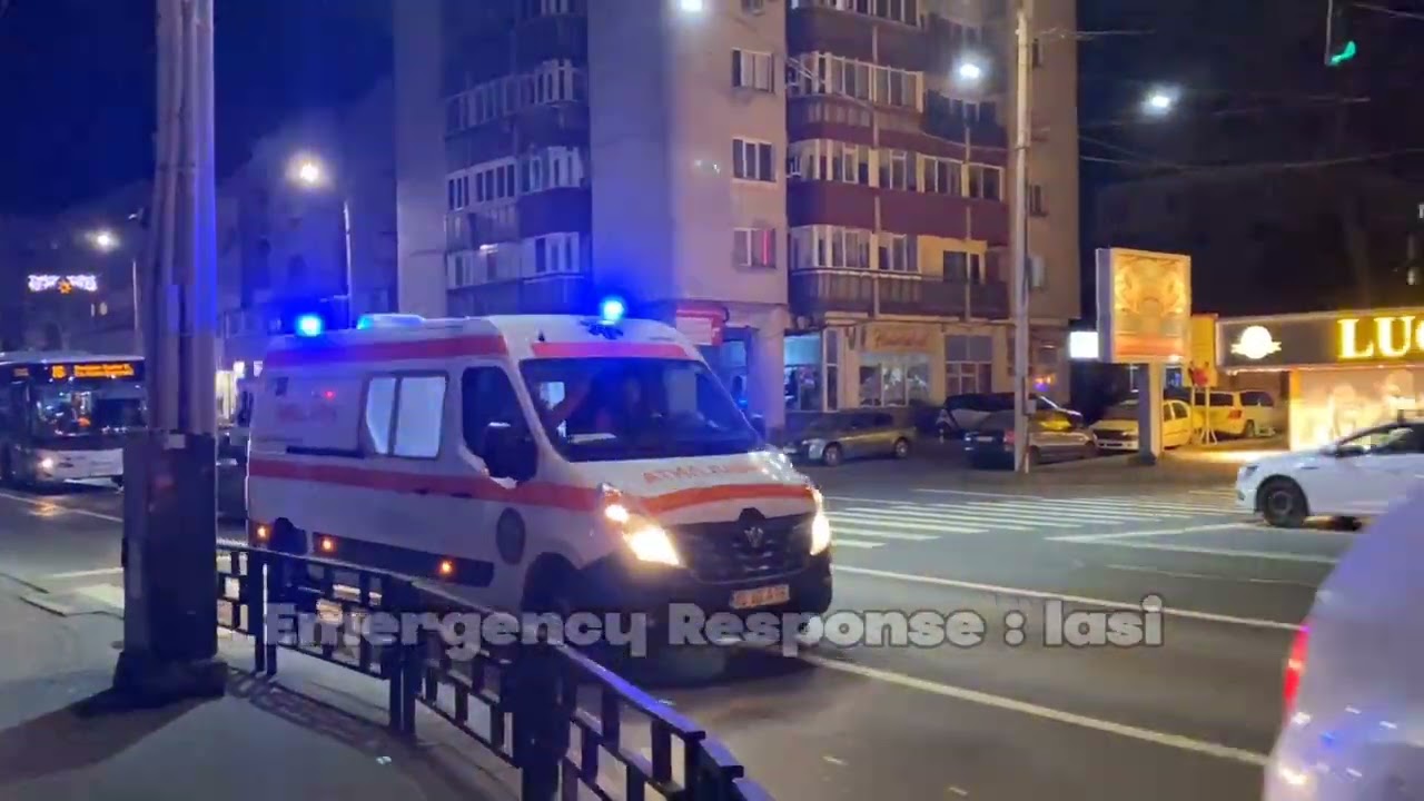 Ambulanță SAJ IS A2 ATS 301 Renault Master  Transporting a patient to hospital | Iași