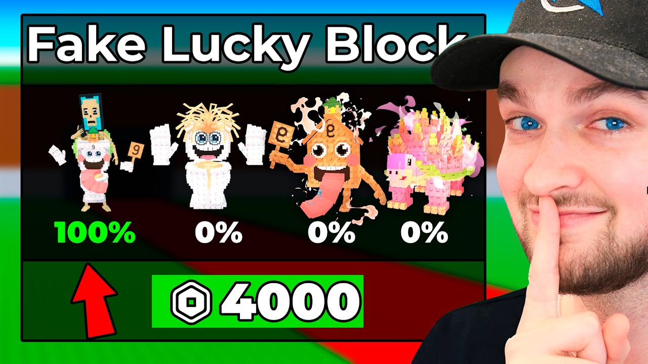 I Secretly Cheated in a Lucky Block Race... Ft. Kaye