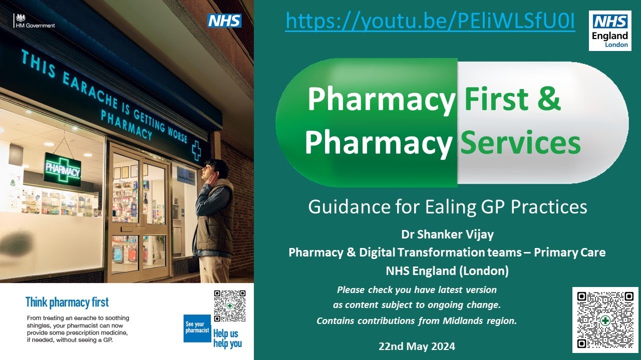 Pharmacy First & Pharmacy Services - Webinar for Ealing GP Practices North West London ICB