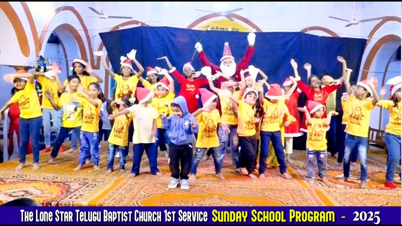 Lone star Telugu Baptist Church || 1st Service || Sunday School Program 2025 || Part 02 #christmas