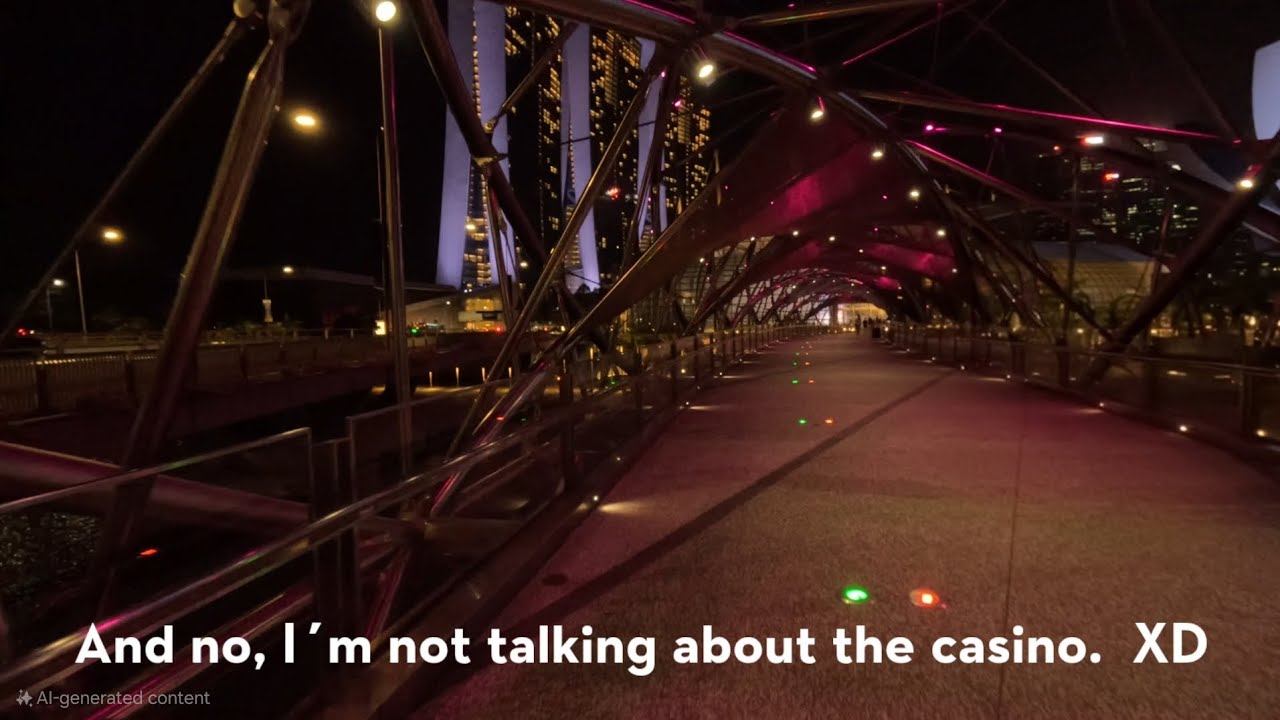Take U There | A peaceful walk along the Helix Bridge at Marina Bay | 漫步在金沙滨海湾的螺旋桥,感受城市里的宁静 (4K FHD)