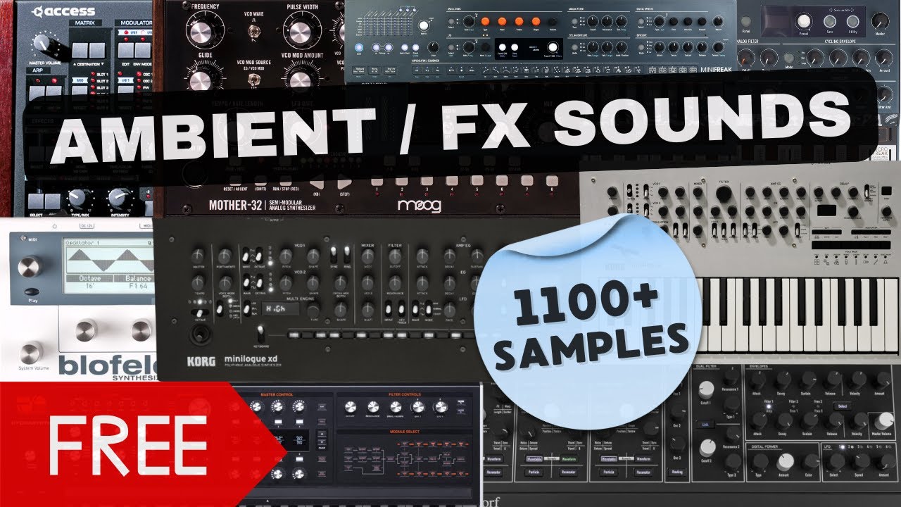 Ambient & FX Sounds [Hardware Synths] | FREE 1100+ Samples (3+ GB) | Sound Demo