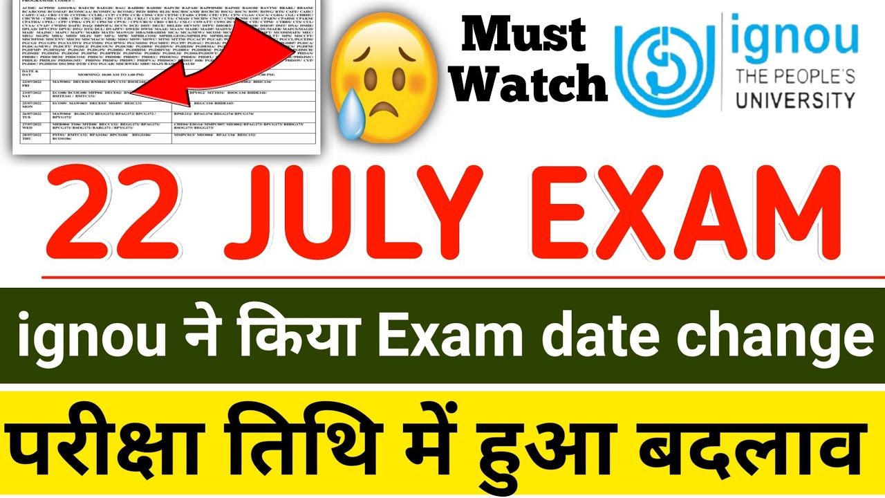 (Breaking News) ignou exam update 2022|ignou exam update june 2022|ignou exam update 1st year|ignou