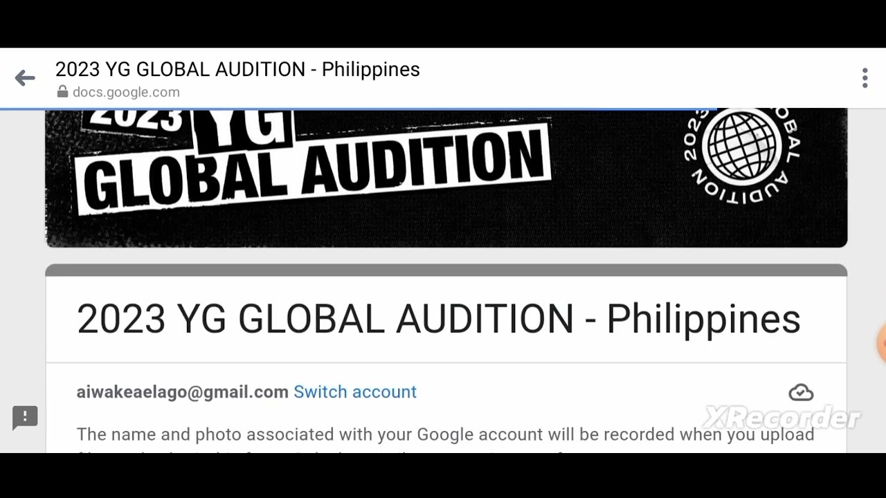 YG GLOBAL AUDITION IN MANILA 2023 TUTORIAL with link