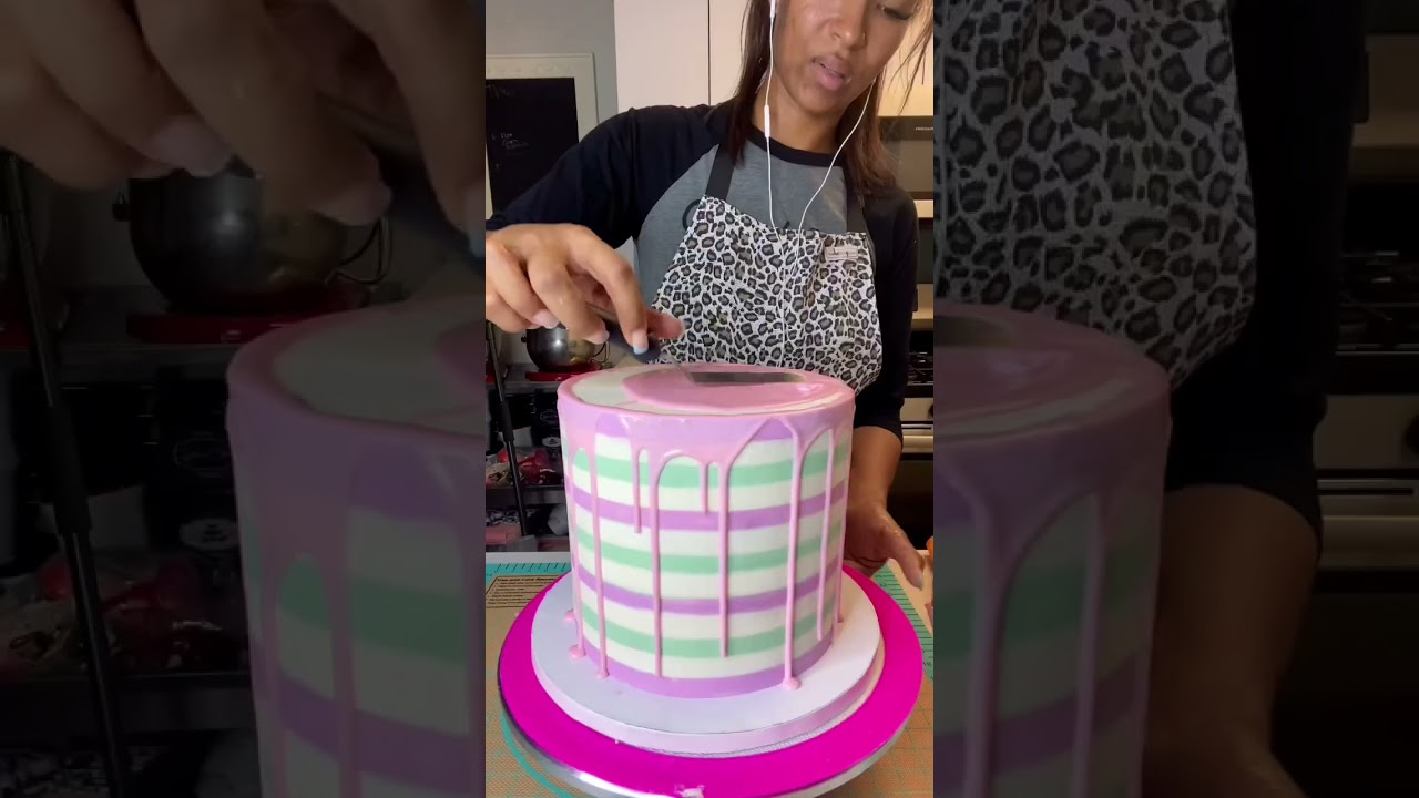 I have cavities just looking at this cake #shorts #baker #cakedecorating #candyland