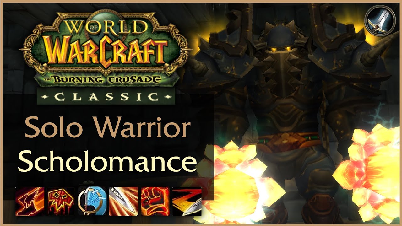 500+ Gold Per Hour - Solo Warrior Scholo Farm (11 Min Runs) - TBC Classic