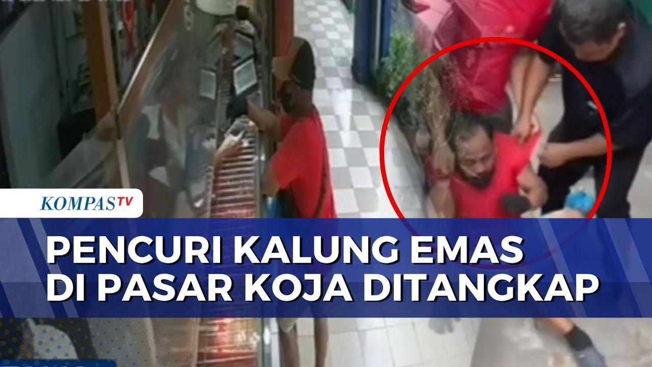 Terekam CCTV! Detik-Detik Pria Curi Kalung Emas 25 Gram di Pasar Koja Jakarta Utara | BERUT