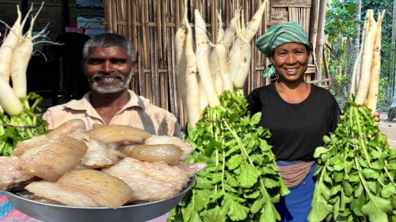 Pork and Cooked with Lamba Radish | Meghalaya Village Style Pork Curry | Pork Curry 