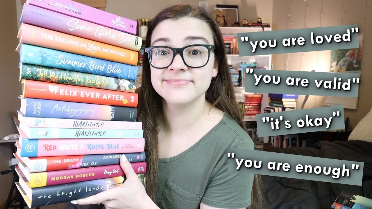 ASMR positive affirmations for pride month 🌈 and tapping on LGBTQ+ book recommendations 💞