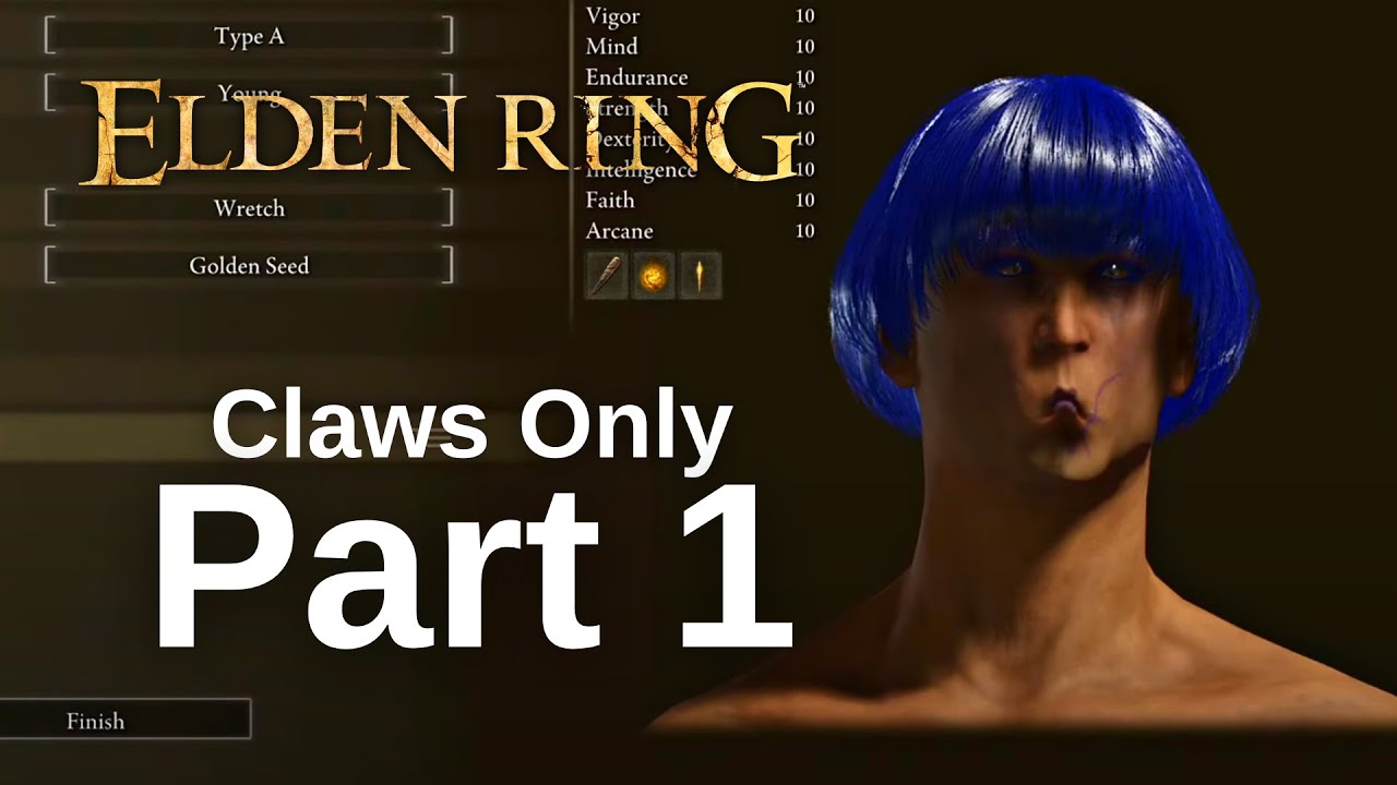 Elden Ring Claws Only Walkthrough Gameplay - Part 1
