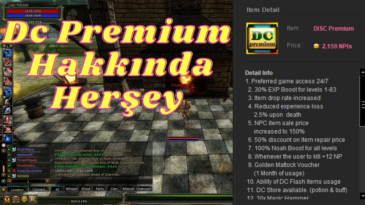 Dc Premium Hakkında Herşey - Premium Rehberi #1 #knightonline #knightonlinefarm