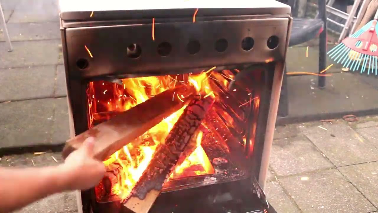 Turn a gas oven into a wood oven | UNBELIEVABLE ! 🔥