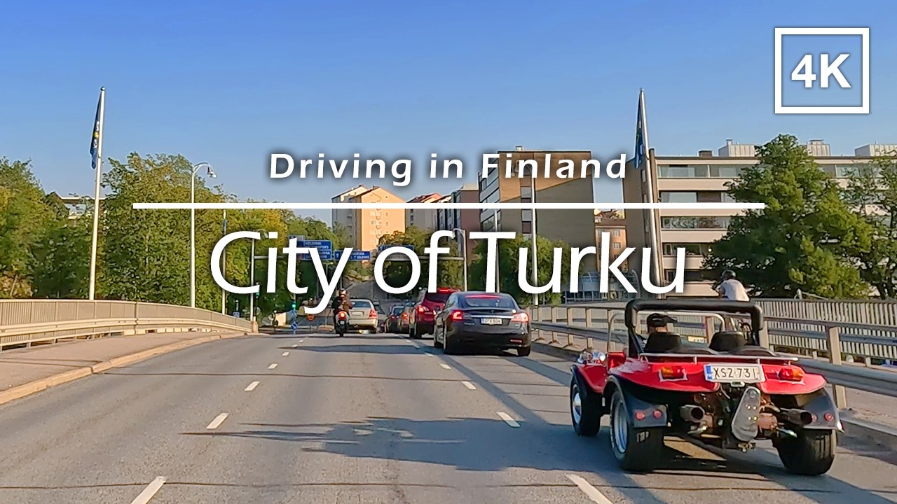 Driving in Turku city center, Finland - 4K