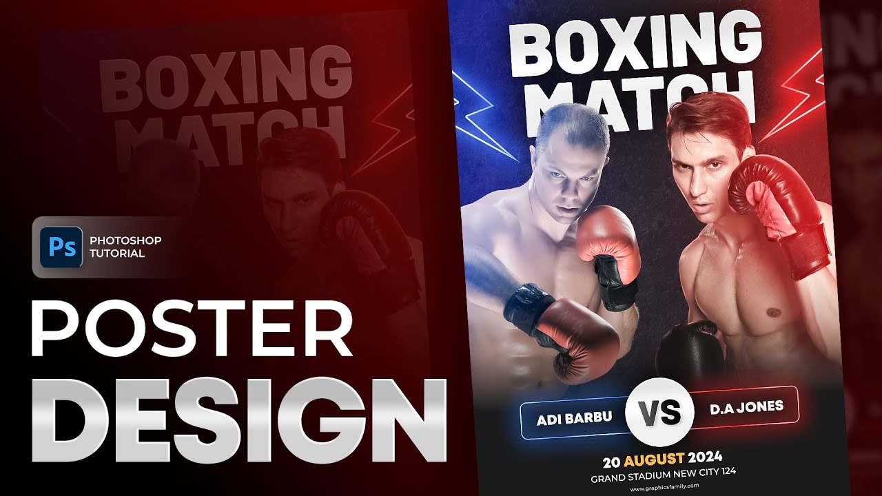 Photoshop Tutorial - Boxing Match Poster Design