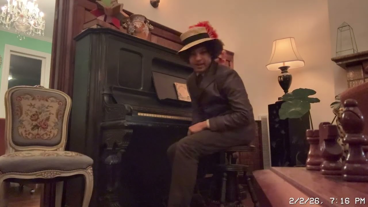 Playing my 1889 piano with the mandolin rail 