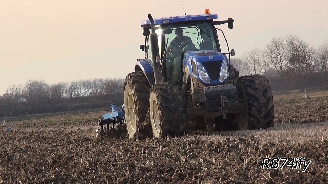 Minimum Tillage in Rice Field 2016 2/2 - New Holland T7050 & Mandam KUS