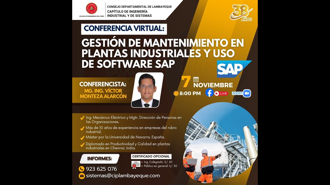 Gestión de mantenimiento en plantas industriales y uso de Software.
