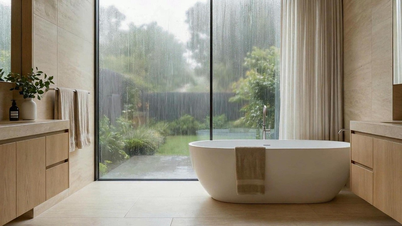 Rainy Bath Ambience for Deep Sleep