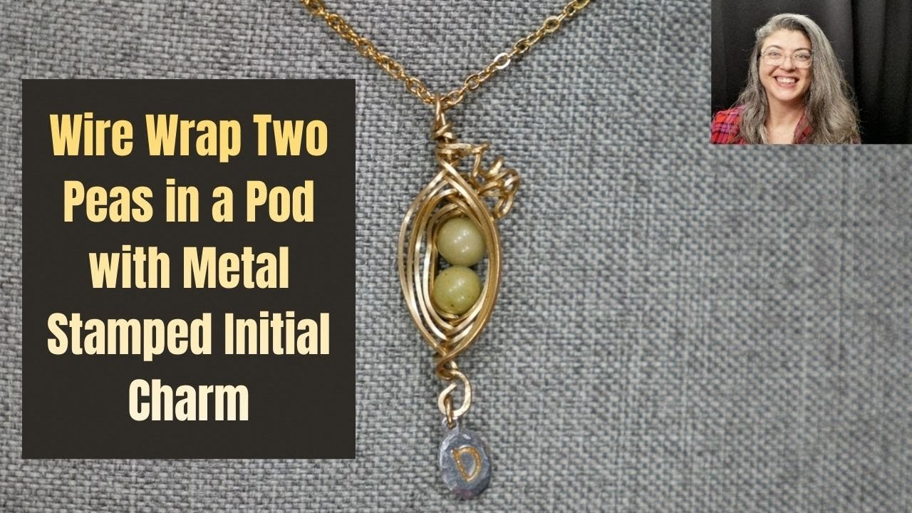 Wire Wrap the Cutest 'Two Peas in a Pod' Pendant with Initial Charm! (Full Tutorial)