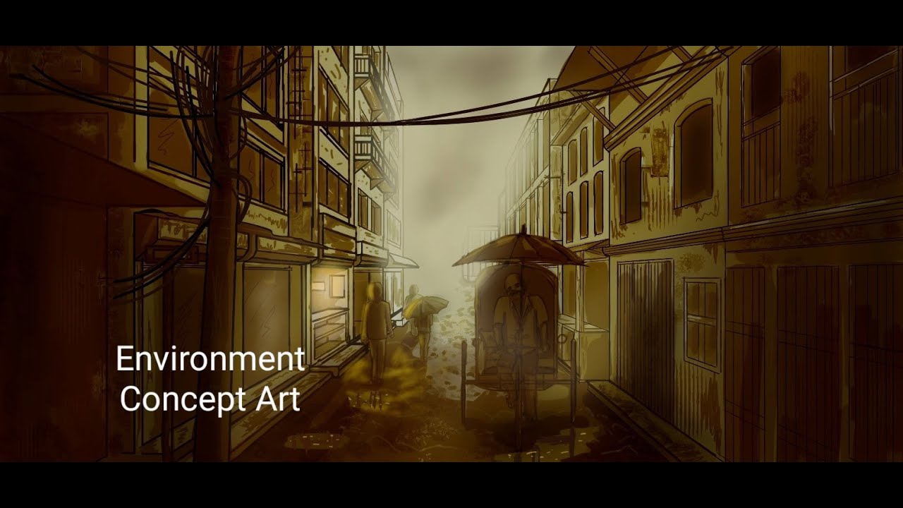 Concept Art - Environment Design - speedpaint process