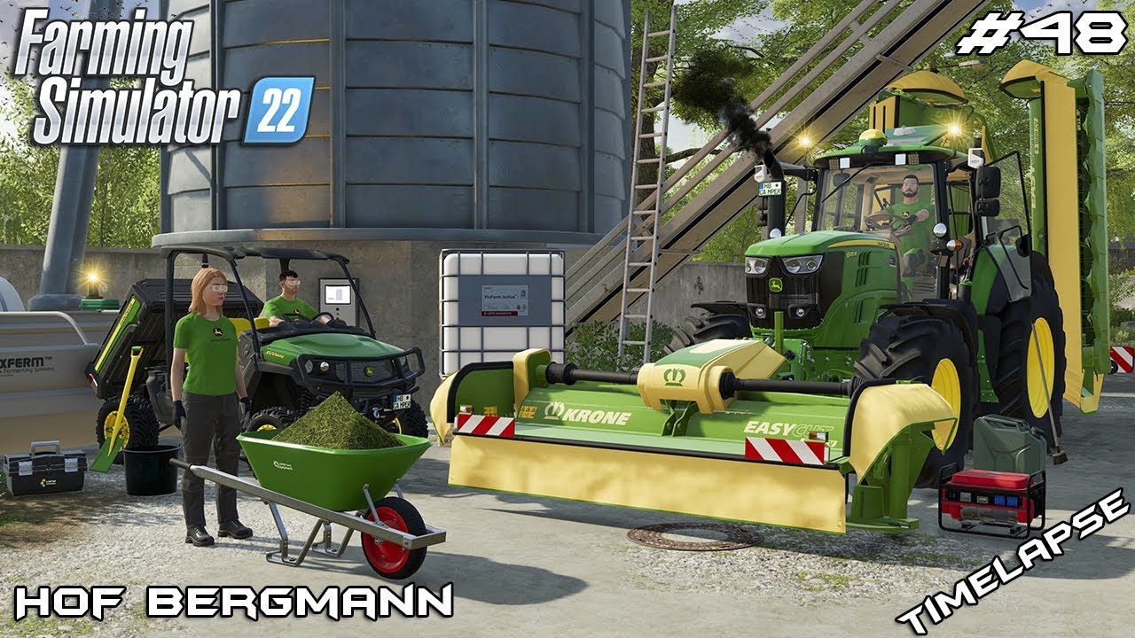 Getting SILAGE FERMENTER ready for SILAGE HARVEST | Hof Bergmann | Farming Simulator 22 | Episode 48