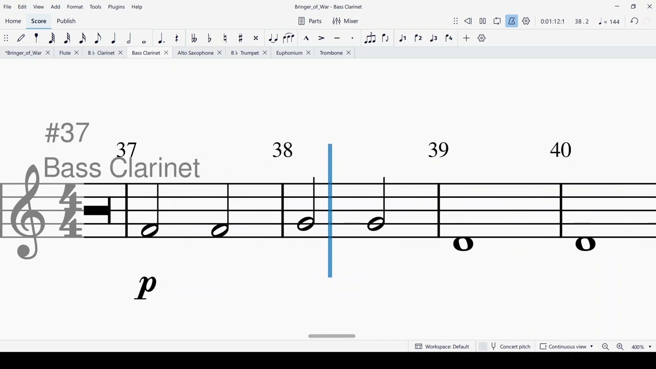 Bringer of War By Brian Balmages Bass Clarinet Play Along