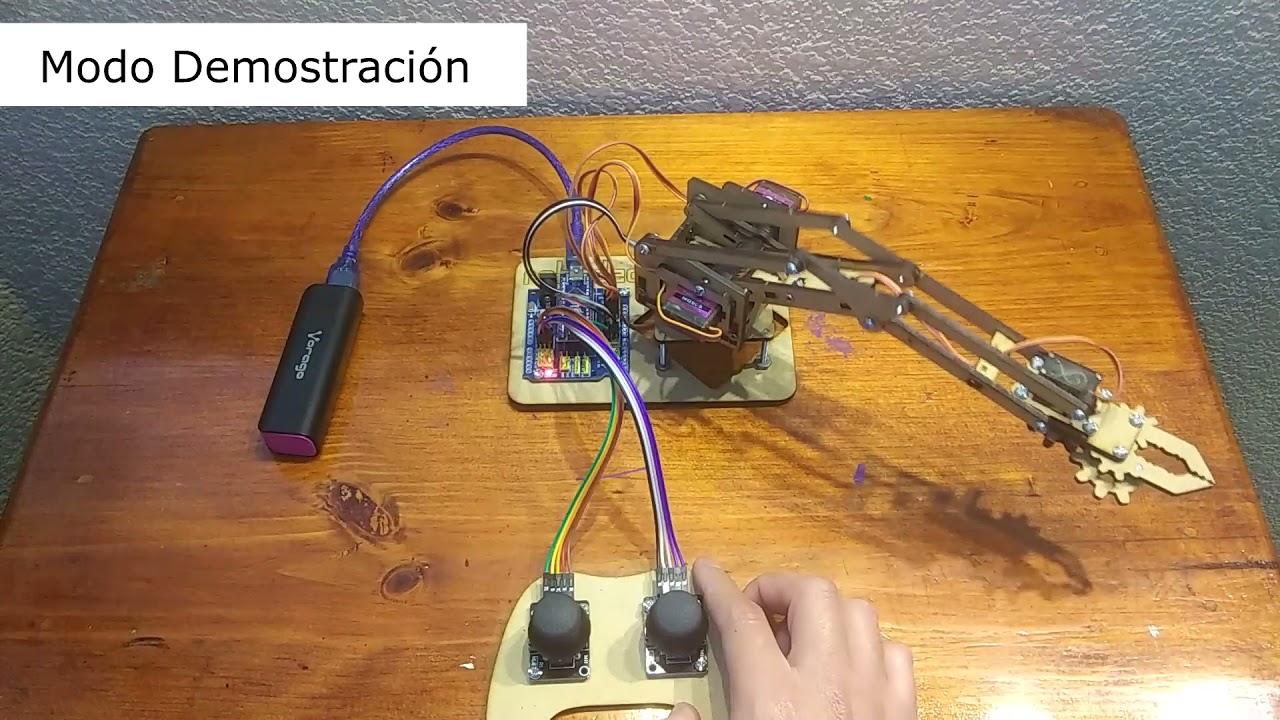 KIT-1148 / KIT-1149 MINI BRAZO ROBOT. VIDEO DE FUNCIONAMIENTO.