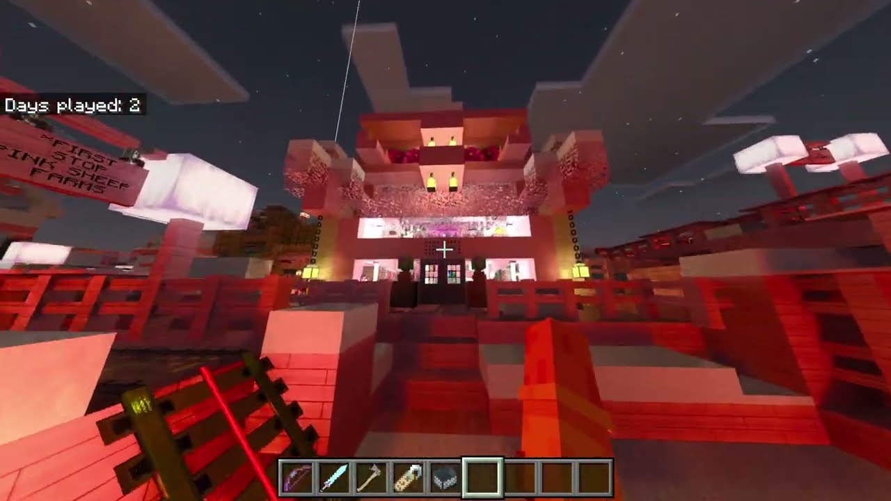 my cherry blossom forever minecraft world ray traced (no commentary)