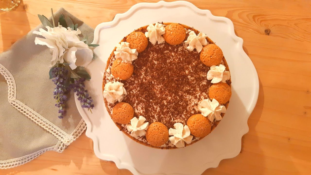 Torta fredda all'amaretto (la prepari in 5 minuti!)