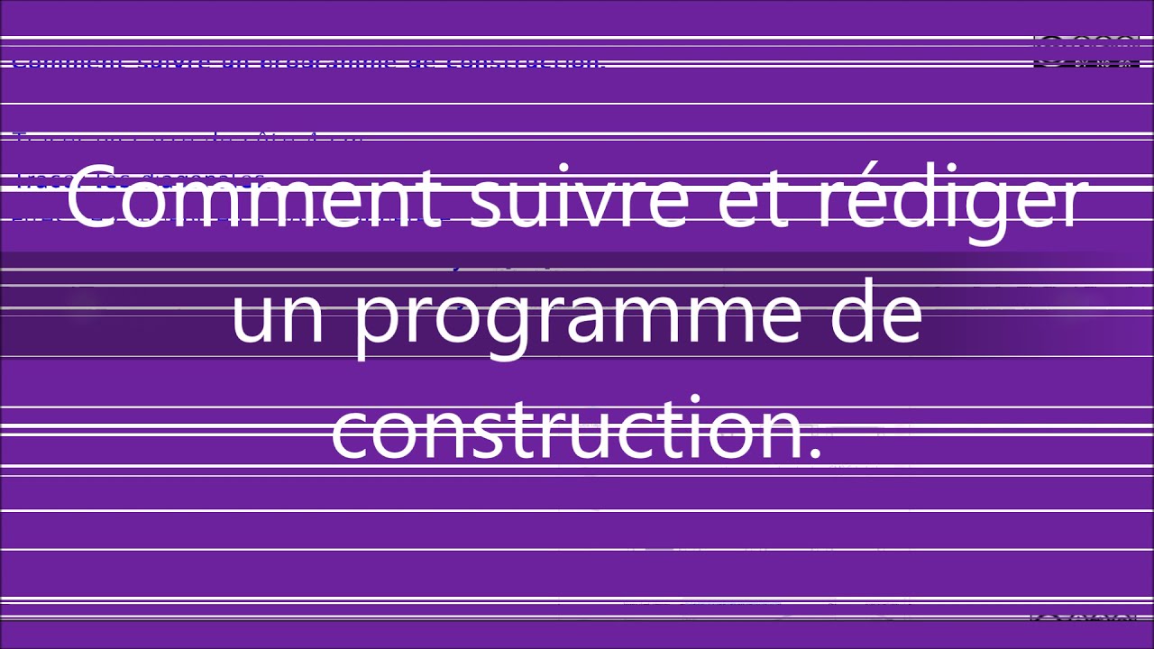 CM2 programme de construction