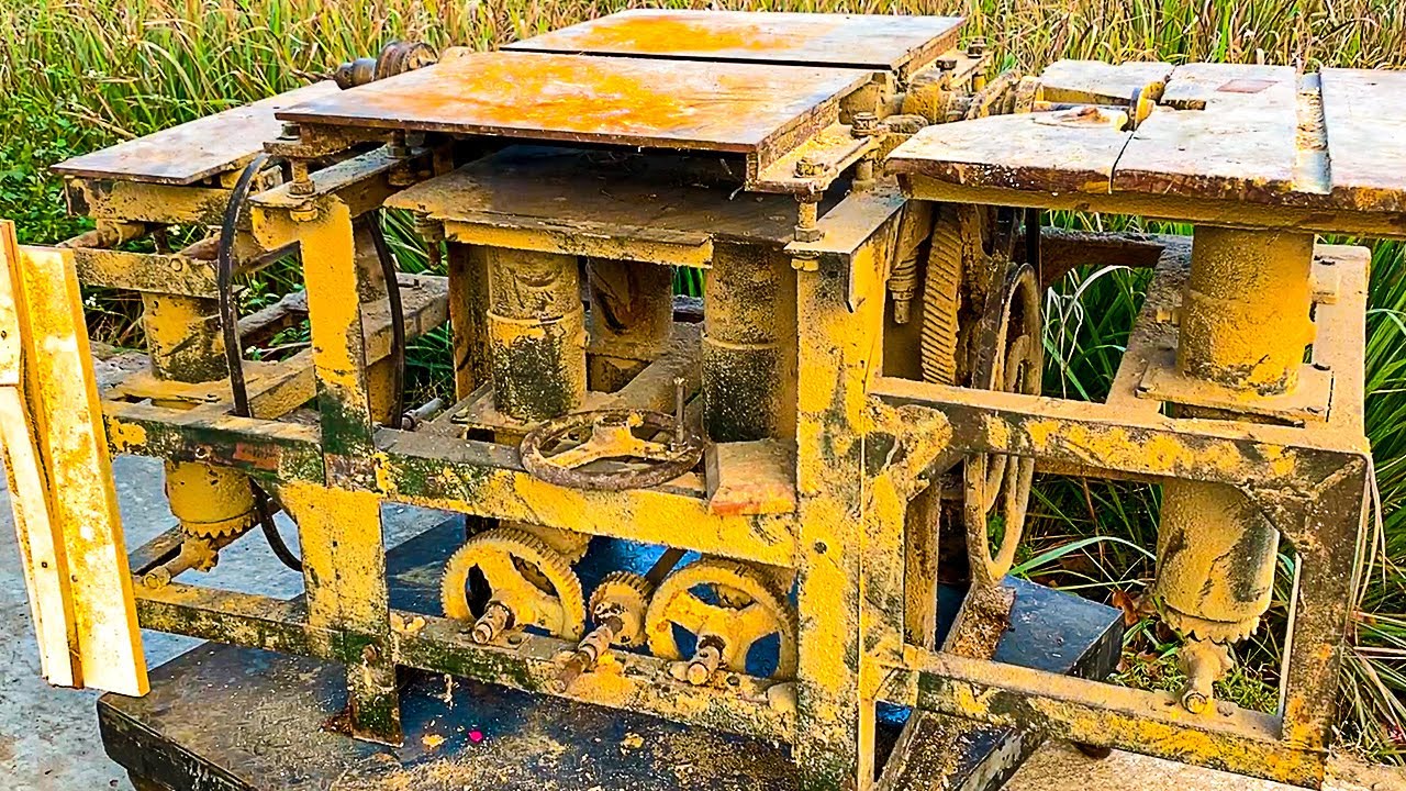 Boy Genius Restores 4 In 1 Woodworking Machine // Vintage Woodworking Machine Restoration Project