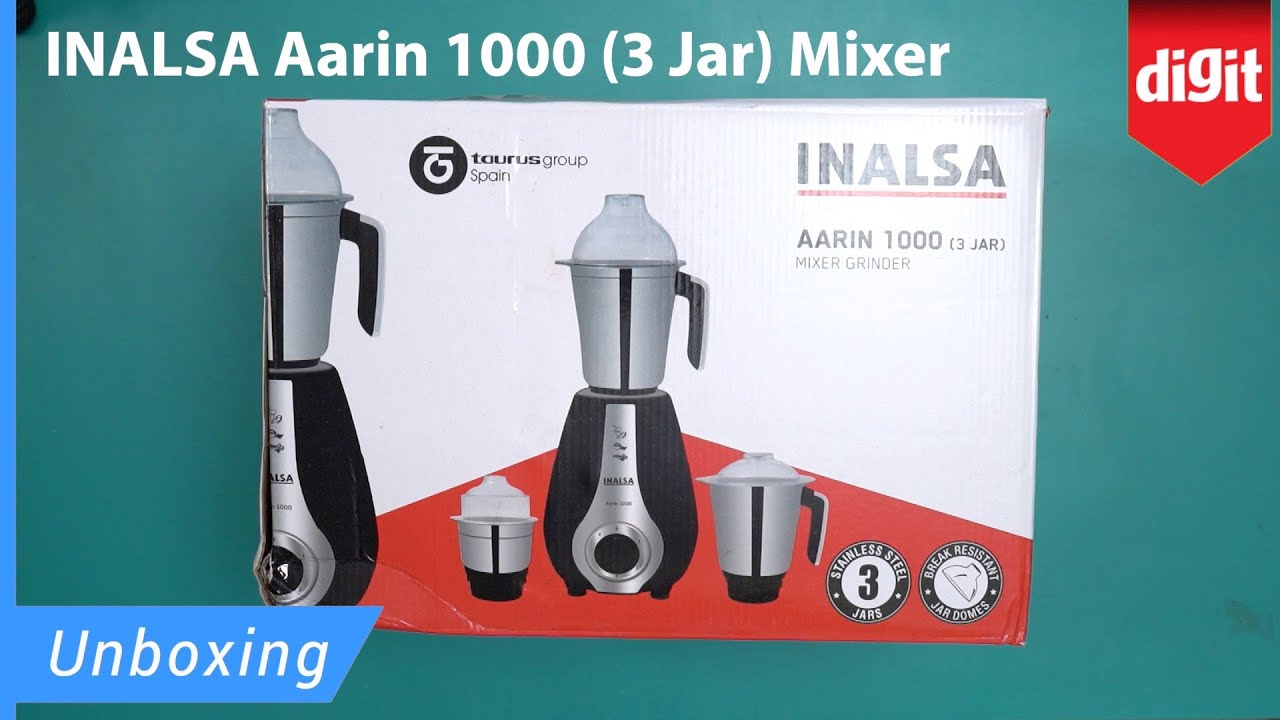 INALSA Aarin 1000 (3 Jar) Mixer Grinder Unboxing
