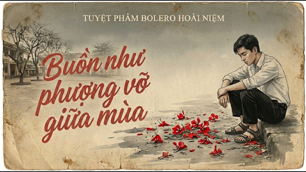 BUỒN NHƯ PHƯỢNG VỠ GIỮA MÙA - Bolero Pre-75 Giọng Nam Trầm Khàn Day Dứt | GAXEP MUSIC