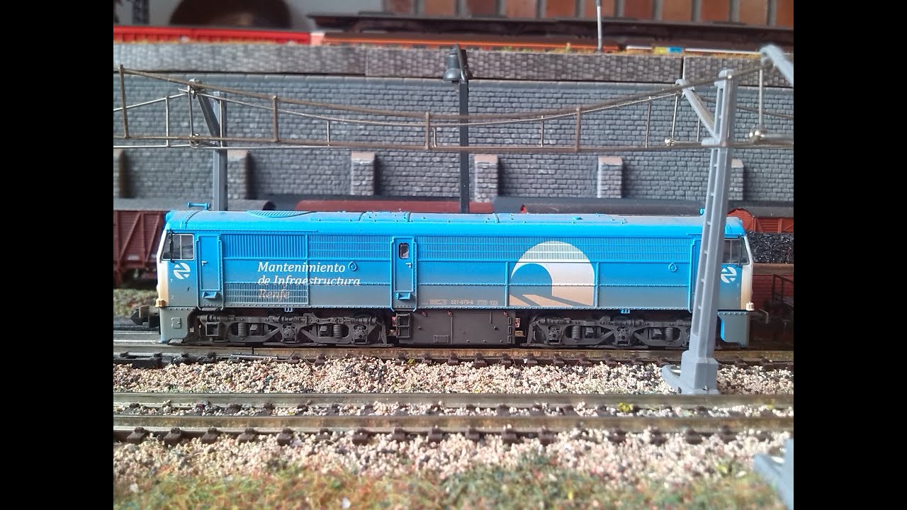 locomotoras 321 infraestructuras, 310 y 308 tecsa trabajando escala n