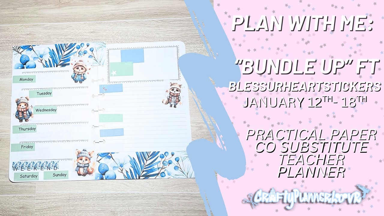 Plan with Me: “Bundled Up” (January 12th-18th, 2026) // PracticalPaperCo Substitute Planner