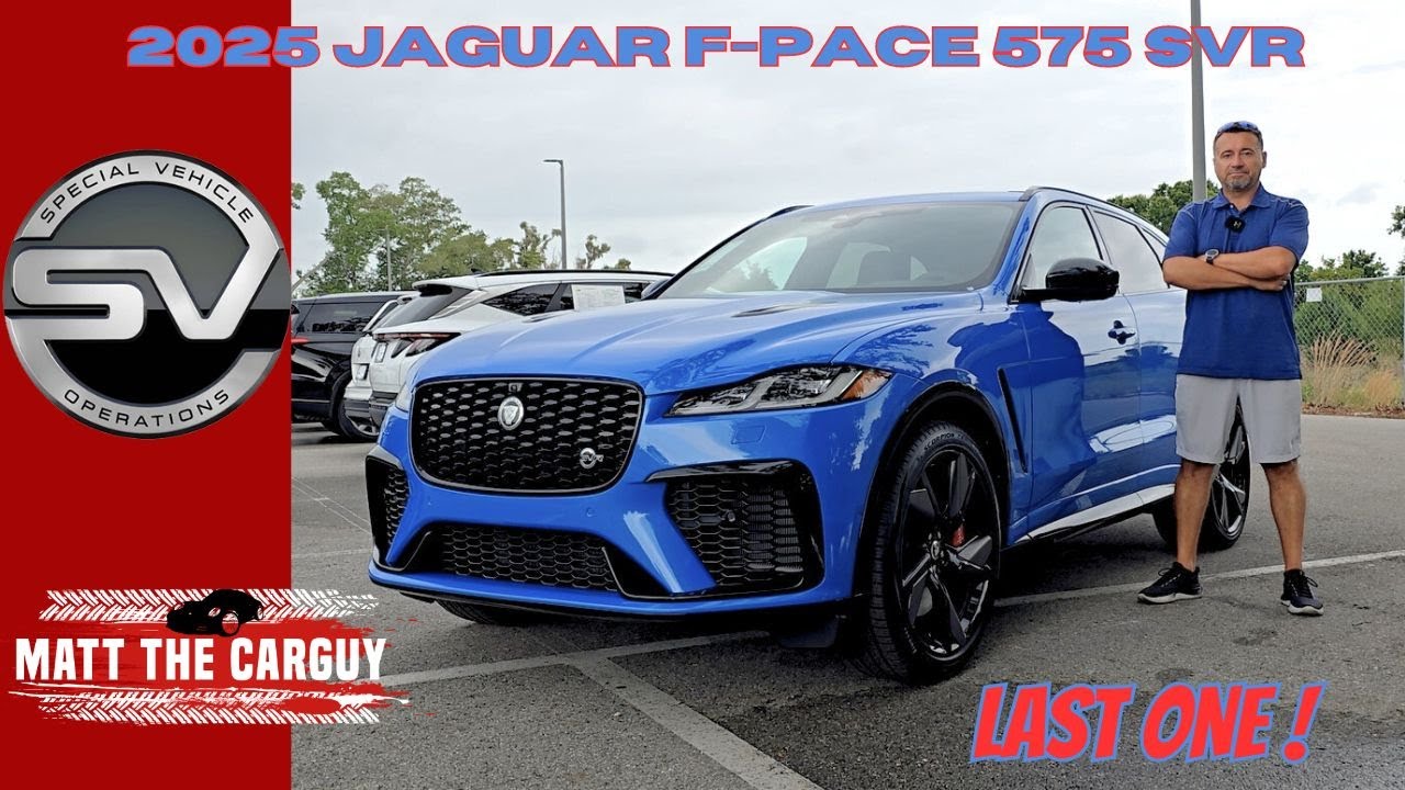 The last of the great ones! 575 hp 2025 Jaguar F-Pace SVR delivers exhilarating performance.