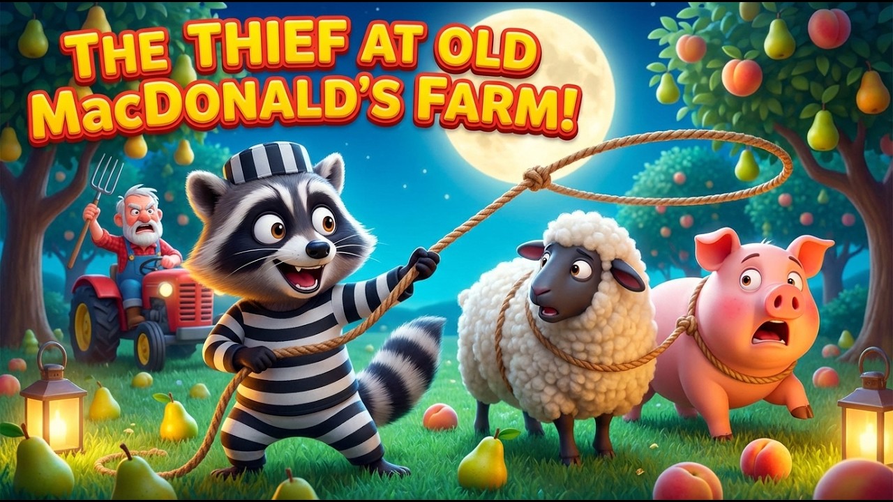 Orchard Empty! 🌳 | Raccoons Take Pears 🍐 & Peaches 🍑 | Farmer Chases 🚜