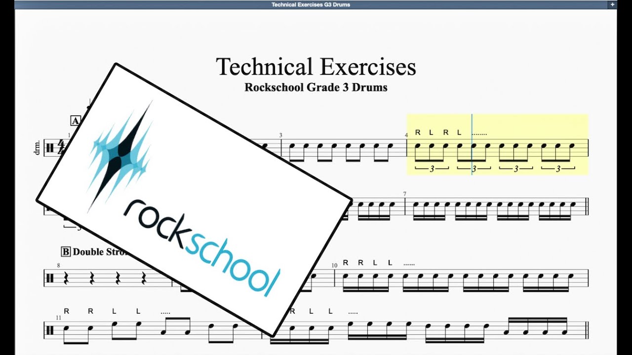 Technical Exercises (No Drums) Rockschool Grade 3 Drums