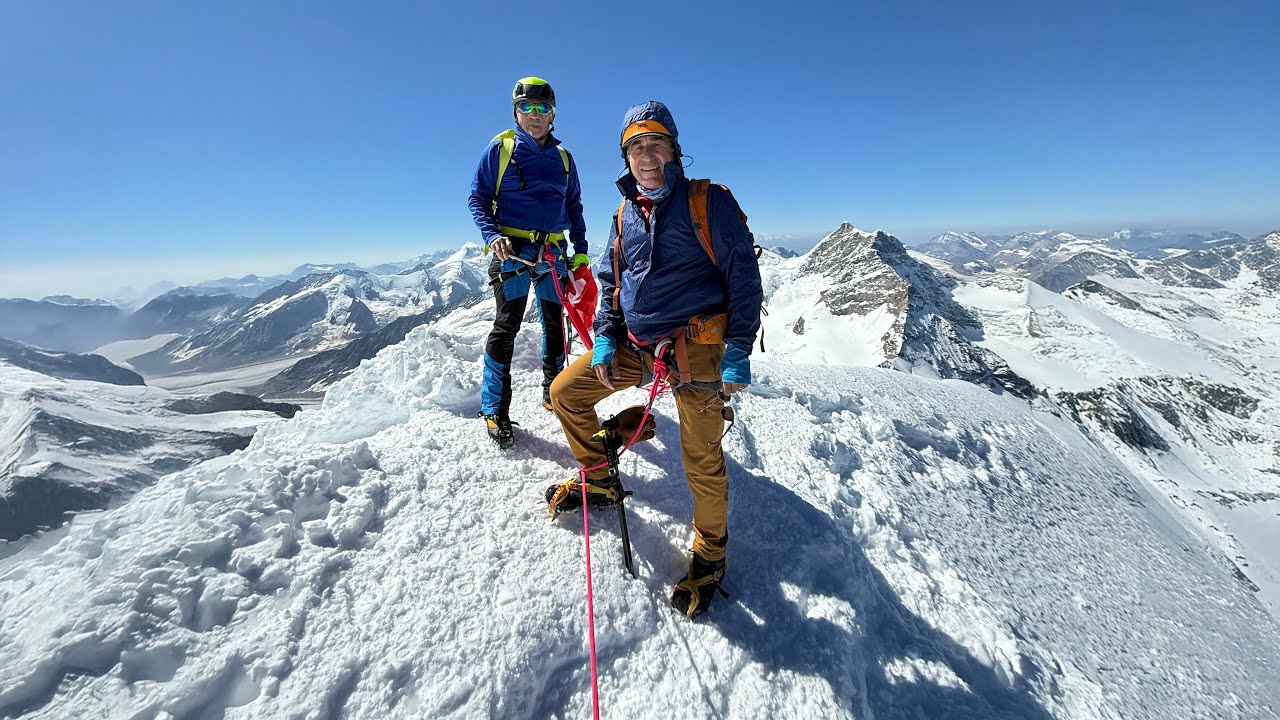 Spectacular Climb of Monch in the Swiss Alps