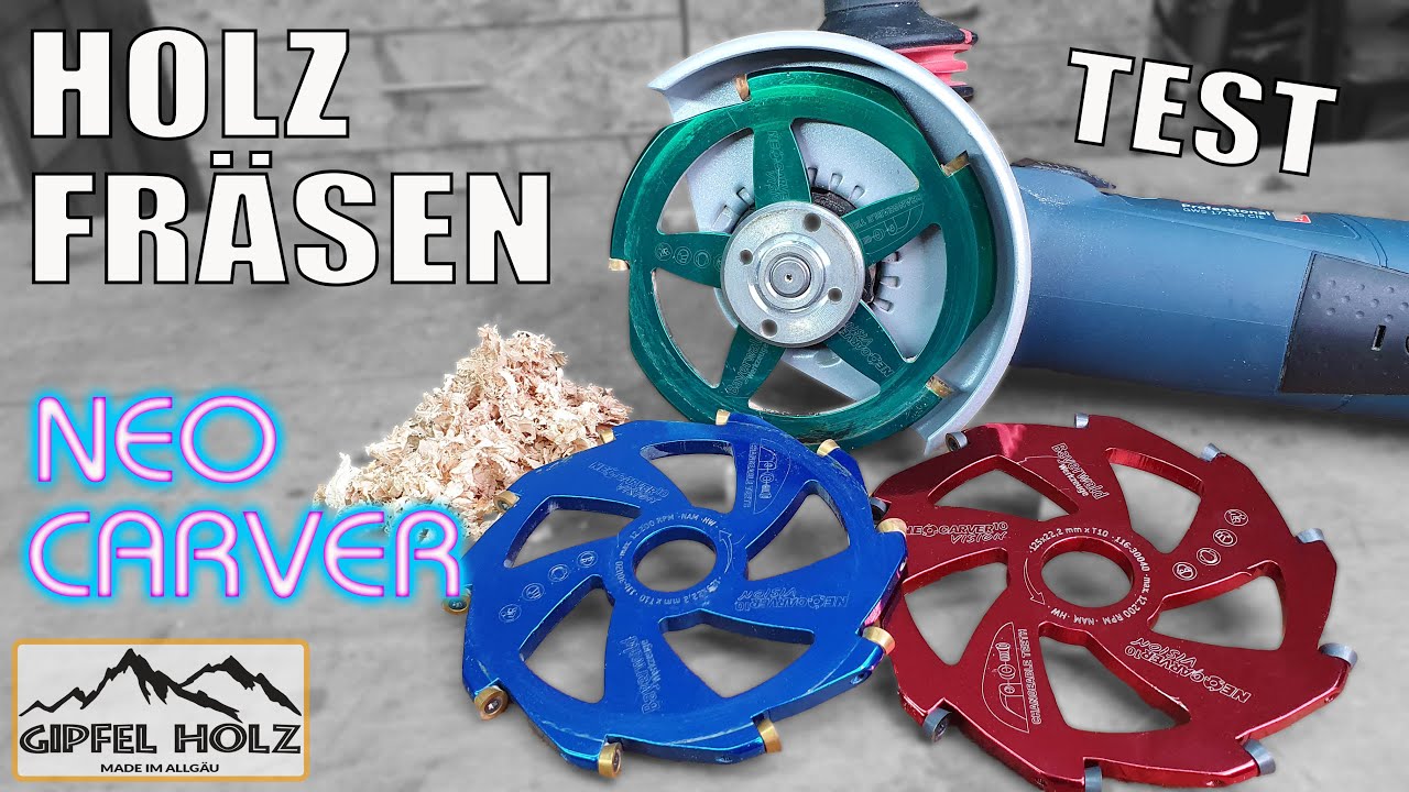 Wer hat mehr Biss? 10 oder 5 Zähne, Bayerwald NeoCarver im Test - Holz fräsen mit Winkelschleifer