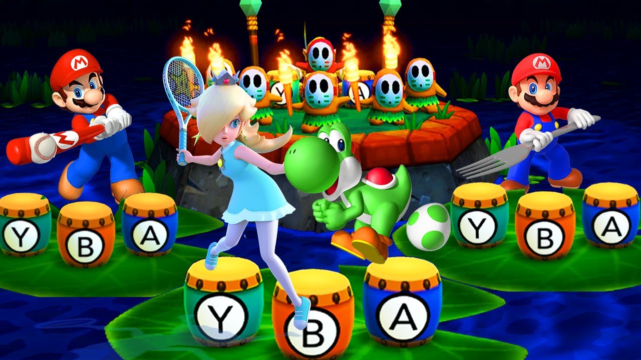 Mario Party The Top 100 - Couple Battles - Rosalina and Yoshi vs Mario and Peach (Master Difficulty)