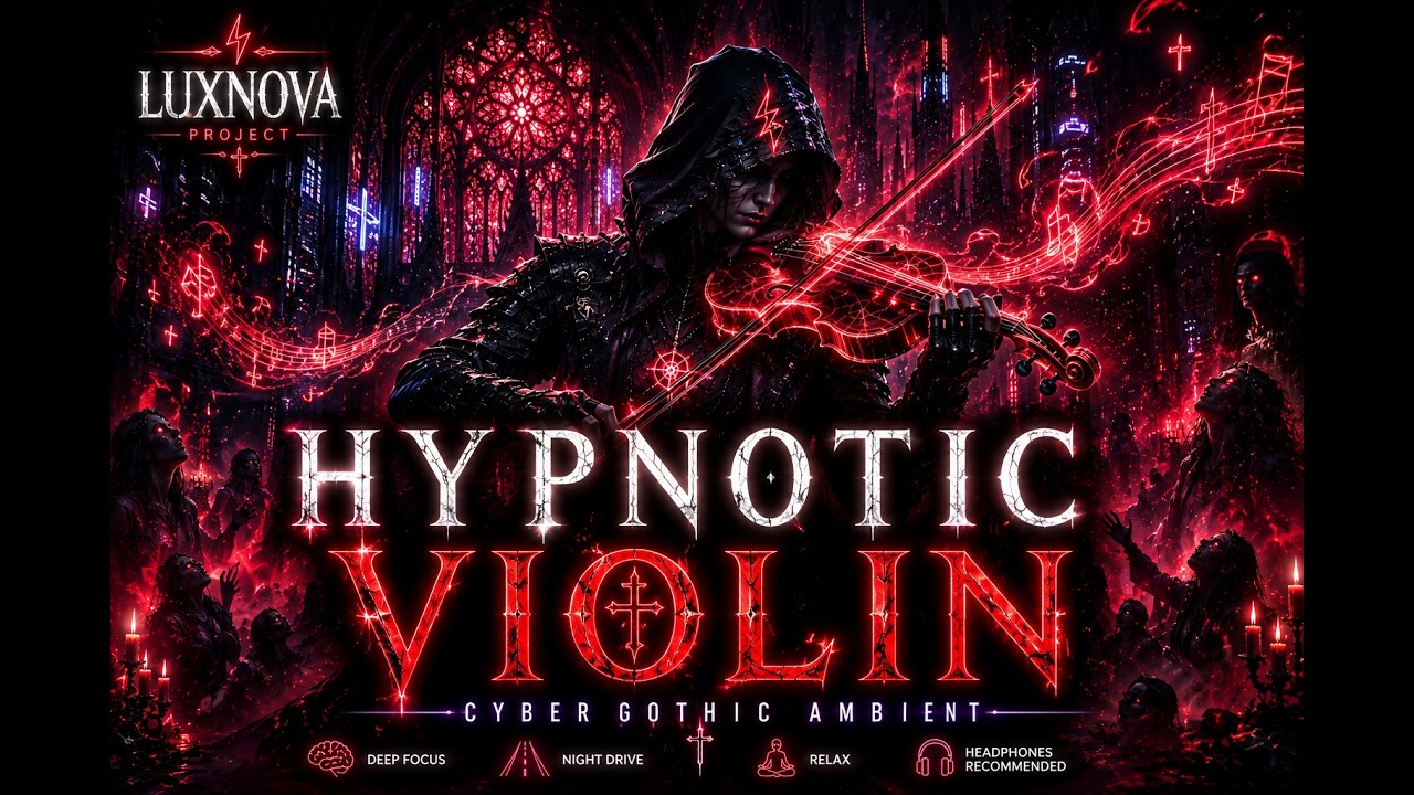Hypnotic Violin of the Neon Cathedral | Cyber Gothic Dark Ambient
