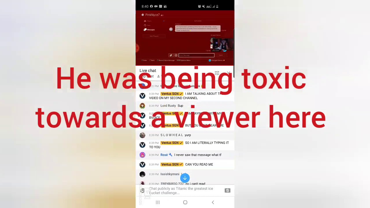 Ventus SGN stream sniped and begging for likes