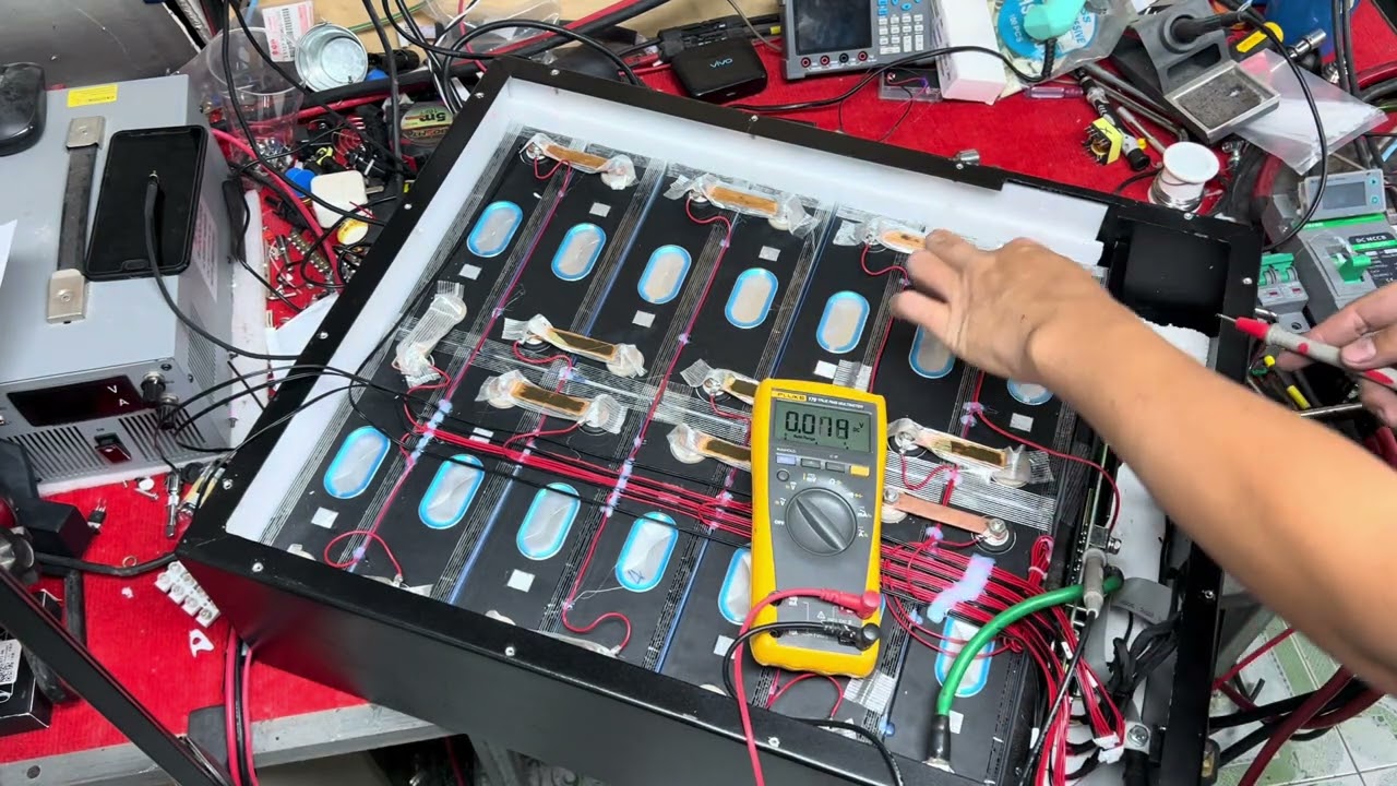 แบต NMC เปลี่ยน BMS Jikong ที่สื่อสารอินเวอร์เตอร์ได้