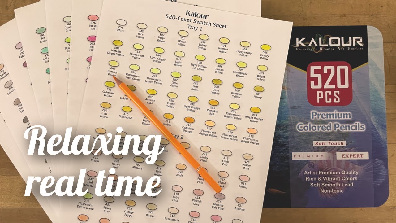 Swatching the Massive Kalour 520 Colored Pencil Set! 🎨🖍️